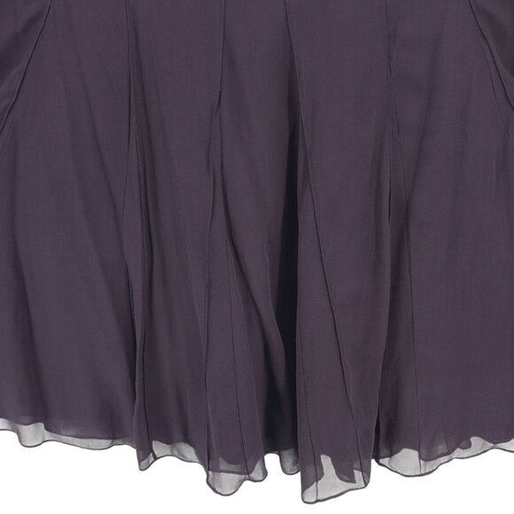 EILEEN FISHER 100% Silk Pleated A Line Skirt Plum Purple Size 2X - Picture 2 of 10